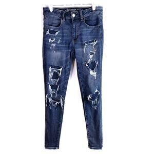 American Eagle Outfitters AEO Distressed Hi Rise Jegging Size 4